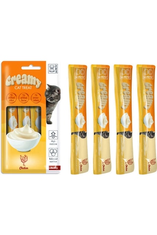 M-Pets Creamy Chicken Tavuk Etli Ek Besin Kedi Ödülü 4 x 15 G