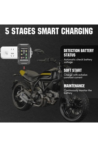 1.5-amp Akıllı Araç Akü Şarj Cihazı, 6v Ve 12v Otomotiv Akü Şarj Cihazı Pil Koruyucusu, Damlama Şarj Cihazı,