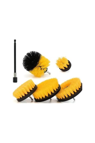 Livx Hygiene Matkap Ucuna Takılan Profesyonel Temizlik Fırçası 5 Parça Ve 15 Cm Uzatma Çubuğu Sarı Muf-01 Sku: Smgstk8b5cbb2279