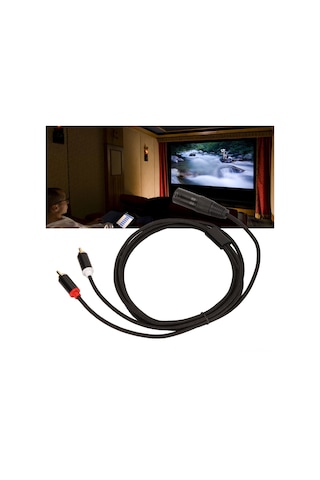 Fosenze Xlr Erkekden 2 Rca'ya Tek Yönlü Ses Bölücü Kablosu, 2m Ofc Konduktörlü, Hi-fi Ses Kalitesi, Mikser/amplye Uyumlu
