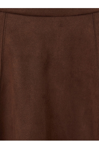 Lcw Modest Kahverengi Fermuarlı Kloş Etek