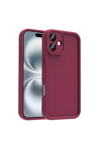 Apple Uyumlu iPhone 16 Kılıf Kamera Korumalı Zore Ananas Kapak Mürdüm