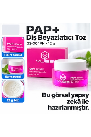 Yues Pap+ Diş Beyazlatıcı Toz Nane Aromalı 12 G Gs-004pn