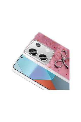 Xiaomi Redmi Note 13 Pro 4g Kılıf Kamera Korumalı Figürlü Zore Ponti Silikon Kapak Açık Mavi