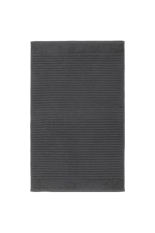 Alstern Ayak Havlusu Yapılandırılmış Dokumalı Pamuk, 50x80 Cm Koyu Gri Renk Genel