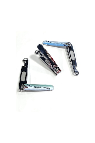 Paslanmaz Çelik 2'li Tırnak Makası Seti / 10 Cm / Törpülü Büyük Boy / Küçük Boy