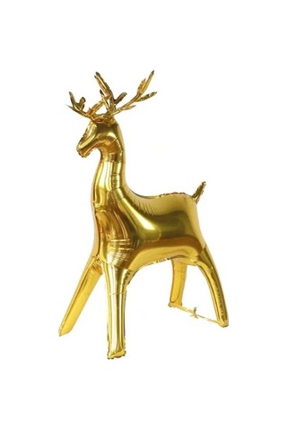 2. Büyük Altın Noel Geyik Balon Seti Parti Dekorasyonu