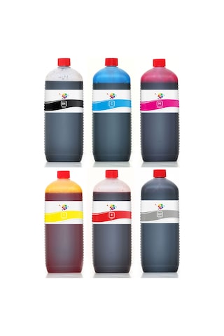 QC Canon Pixma G640 Uyumlu Yazıcı Mürekkep Seti 1000ml 6 Renk QC Canon Pixma G640 Uyumlu Yazıcı Mürekkep Seti 1000ml 6 Renk
