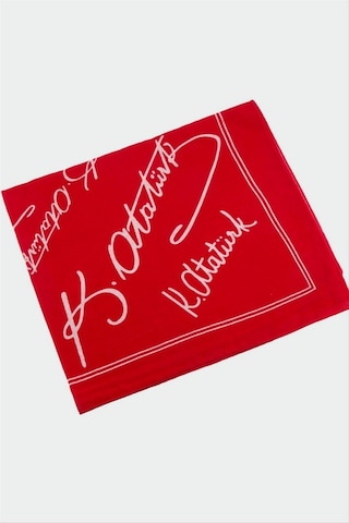 Atatürk İmzalı Desenli Bandana 50 50 - Kırmızı N162