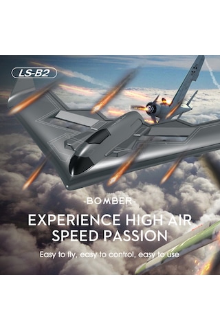 Teltree Epp Malzeme Dayanıklı Havalı Araç - 2.4g Kumandalı Uçak, 10 Dakika Uçuş Süresi, İki Pil Seti Koyu Gri