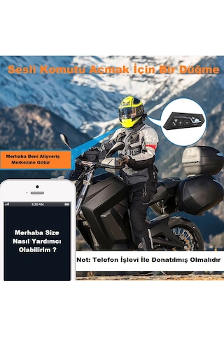 Bt22 Motosiklet Kask Kablosuz Intercom Su Geçirmez 5.0 Bluetooth