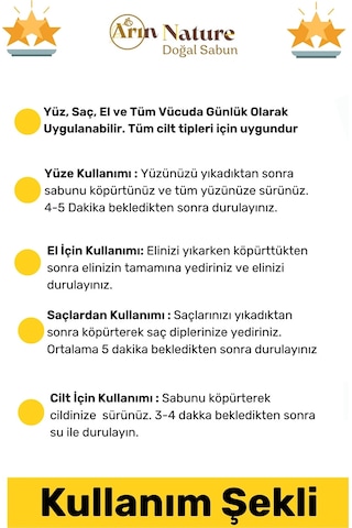 Sarımsaksabunu Doğal Güzel Kokulu El Yüz Saç Vücut Orijinal Bitkisel Sarımsak Sabunu 120g - 9 Adet Karışık