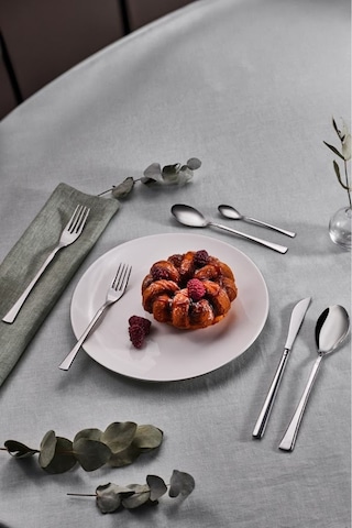 Karaca Elegance Rayer Platin 12 Kişilik 72 Parça Çatal Kaşık Bıçak Takımı