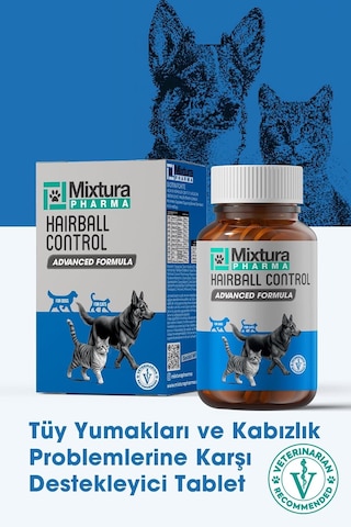 Pharma Hairball Control Kedi Ve Köpek Tüy Yumağı Oluşumuve Kabızlığı Önleyici Tablet