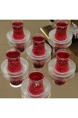 Elysia Çay Takımı Seti 12 Parça Set Rinana Çay Tabağı 42901 Açık Gri