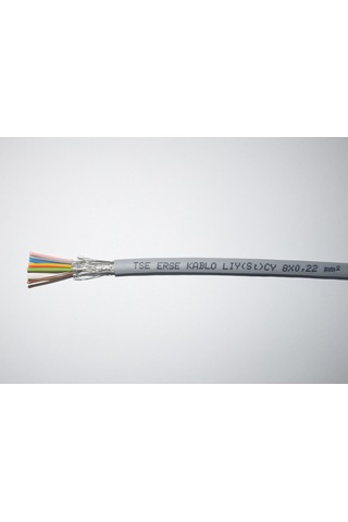 8X0.22 Lıy St Cy %100 Bakır Sinyal Ve Kontrol Kablo 5 Metre