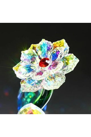 Pazly Çok Renkli Ayçiçeği Prizma Güneş Yakalayıcı, K9 Kristal, Dekoratif