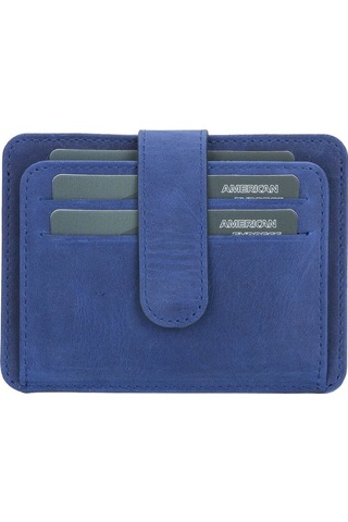 Toyigoo Toyigoo Çok Bölmeli Slim Deri Kartlık Blw019 G21 Saks Mavi