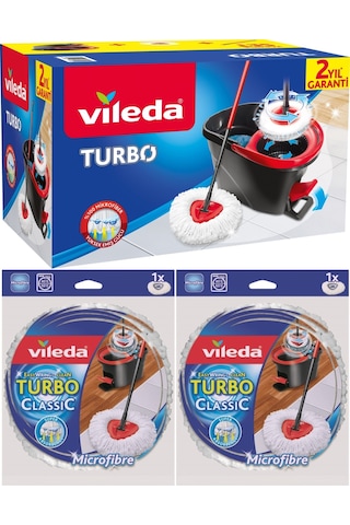 Vileda Turbo Pedallı Temizlik Seti Komple Set +yedek Paspas Ucu