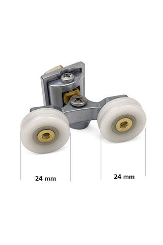 Ayrıntıshop Duşakabin Kanallı Tekerleği 24mm 1 Adet Krom