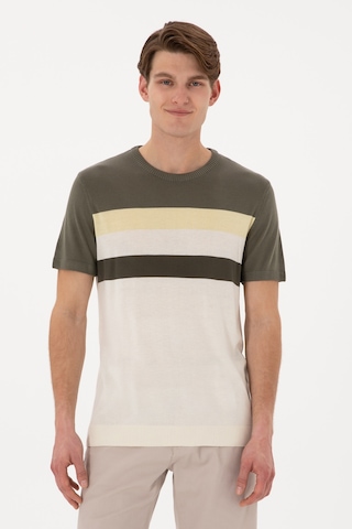 U.S. Polo Assn. Erkek Slim Fit Bisiklet Yaka Haki Tişört 50306459-VR027