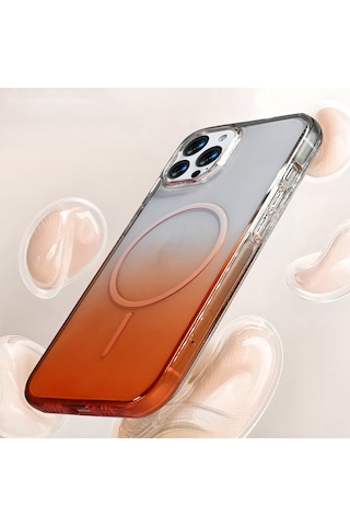 Nihcase Apple Uyumlu iPhone 16 Pro Max Kılıf Rainbow Renkli Septik Manyetik Şarj Kapak