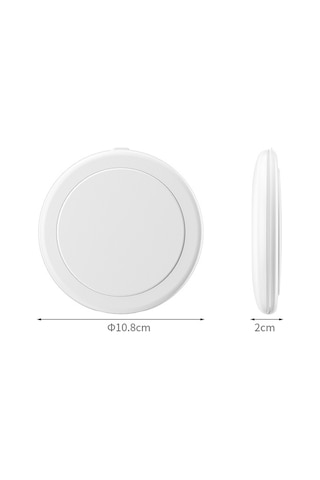 Vkemall Taşınabilir 16 Led Büyütmeli Makyaj Aynası, Katlanabilir, Type-c Şarj Edilebilir, Doğal Işık Simülasyonu Beyaz