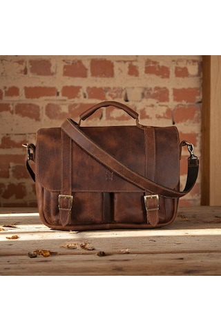 Modica Toscana Hakiki Deri Postacı Ve Evrak Çantası Zanaatkârlığın Zamansız Yorumuyla Tanışın Kahverengi