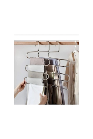 Modern 5 Katlı Çok Amaçlı Askılık Çelik Metalik Tr Diğer