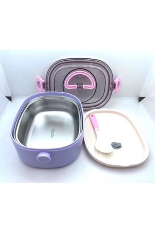 Vagonlife Paslanmaz Çelik Tek Bölmeli Yemek Kabı - Lunch Box Vgn540 Lila Lila