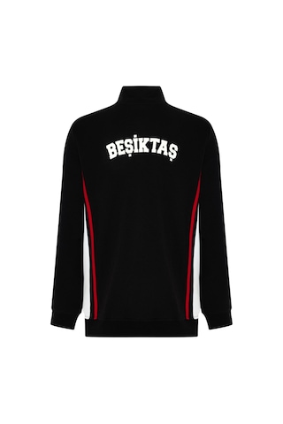 Beşiktaş Lisanslı Fermuarlı Sweatshirt 25/26 Sezon SiYAH