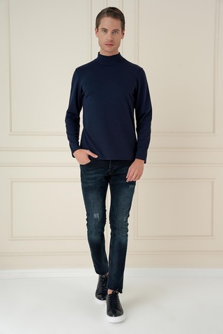 Efor Ts 894 Slim Fit Lacivert Spor T-shirt Lacivert