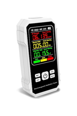 Singree Taşınabilir Elektromanyetik Radyasyon Ölçer - Rf, Elektrik Ve Manyetik Alan Ölçümü İle 3 Renkli Gösterge