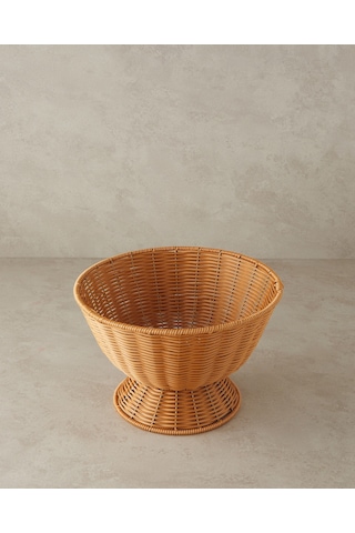 English Home Victoria Plastik Rattan Sunumluk Kahverengi Kahverengi