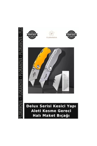 Delux Serisi Kesici Yapı Aleti Kesme Gereci Halı Maket Bıçağı