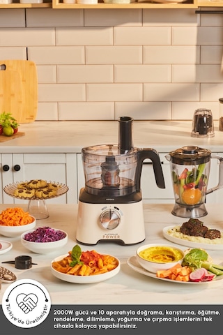 Karaca Mastermaid Power 10 in1 2000 W Mutfak Robotu