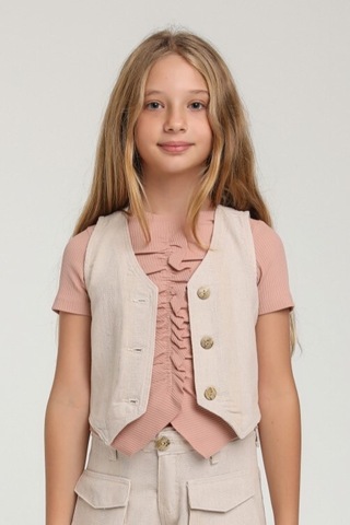 Xo Kids Kız Çocuk Yelek 9-13 Yaş 2523 Siyah