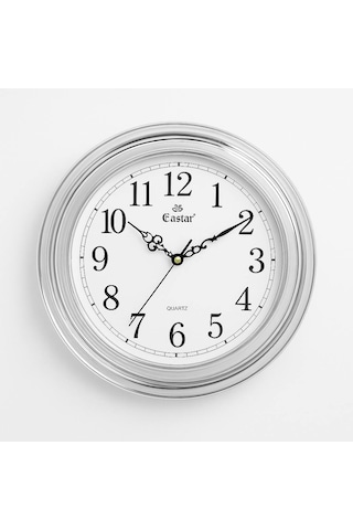 Eastar Şeffaf Görünümlü Metalize Kaplamalı Duvar Saati 626 Kahverengi
