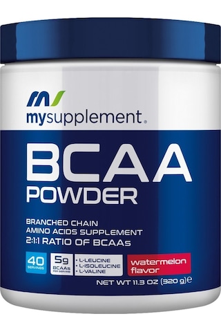 Amino Asit Bcaa Powder Karpuz Aromalı Bcaa - 320gr - 40 Servis Branched Chaın Amıno Acid Aromasız
