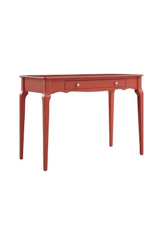 Wooding 120 Cm Masif Kırmızı Lake Bonamy Çalışma Masası Kırmızı