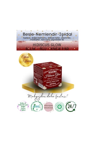 Kuatra Hibiscus Glow Besleyici ve Nemlendirici Allık Ruj Göz Farı Kiremit