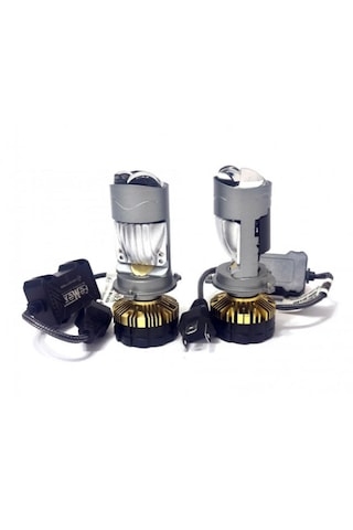 Pro Plus H4 Mercekli Mini Bi-led Perdeli Sellektör Aparatlı 180w 25000 Lumen