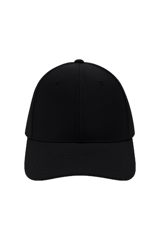 Perlotus Unisex Spor Kep Şapka Mikro Polyester Kumaş 6 Parça Ayarlanabilir Metal Tokalı Siyah