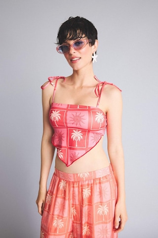Defacto Regular Fıt Dijital Baskılı Mercan Bikini Üstü I2150ax26hsrd116 Kırmızı-rd116