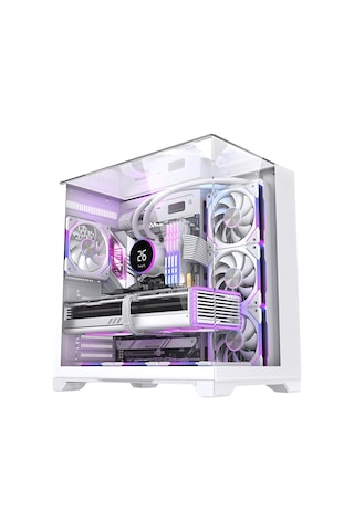Snt Subzero Plus 7 X Argb Fan Uzaktan Kumanda Midi Tower Atx Beyaz Oyuncu Kasası