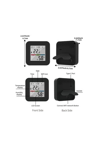 Geeroyoo Wifi+bluetooth Çift Modlu, Ses Kontrollü, Lcd Ekranlı, Sıcaklık-nem Sensörlü Üçlü Enstrümanlı Infrared Evrensel Kumanda Wl-ırtp