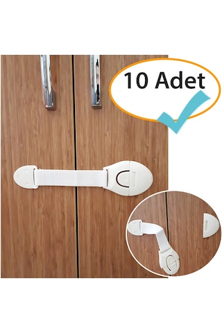 Evokids Pratik Çocuk Güvenlik Kilidi (10 Adet) Çok Renkli