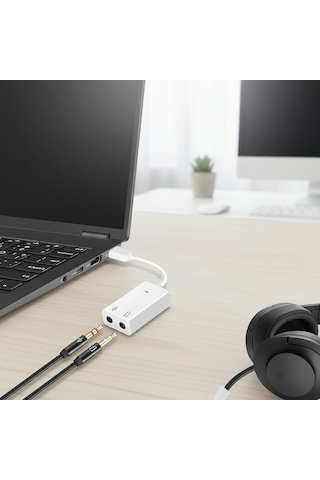 Gabble 7.1 Usb Ses Kartı - Mikrofon Kulaklık Adaptörü - Tak Çalıştır Pc/ps4/ps5 Uyumlu