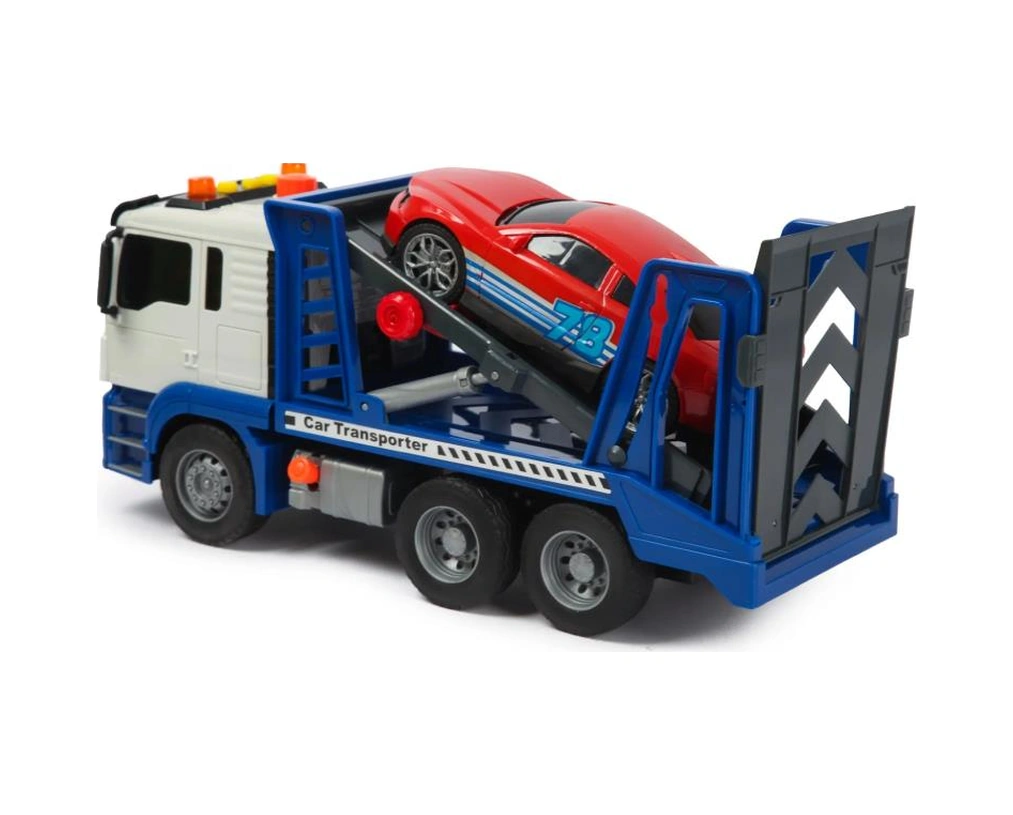 Işıklı Sesli Pilli Araç Taşıyıcı Fonksiyonlu Çekici Oyuncak Kamyon Araba