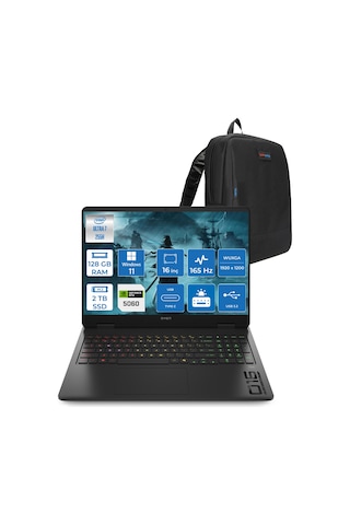 HP Omen 16-AM0018NT BQ1Z1EAP51 Ultra 7-255H 128 GB 2 TB SSD 8 GB RTX5060 16" W11P Dizüstü Bilgisayar + Zetta Çanta